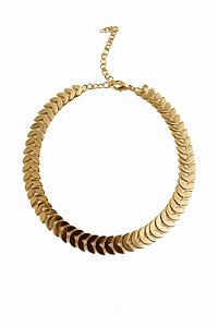 Colar Dourado Escamas