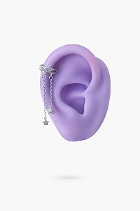 Piercing Fake Estrelinhas Prata