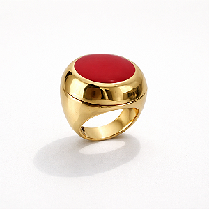 Anel Bola Vermelho