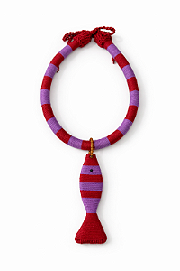 Colar Sardinha Roxo e Vermelho