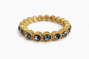 Pulseira Elástico Zirconia Cinza