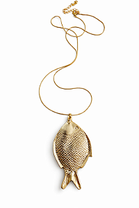 Colar Longo Peixão Dourado