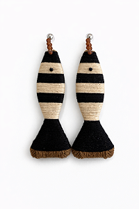 Brinco Sardinha Preto e Branco