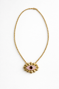 Colar Olho Grego Rosa