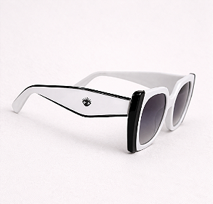 Oculos Branco e Preto