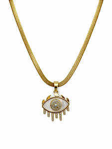 Colar Aço Olho Grego