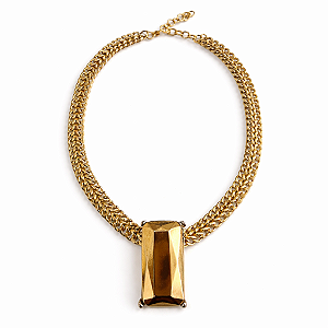 Colar Malha Quadrado Gold