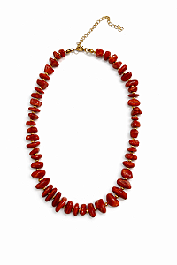 Colar Cascalho Vermelho