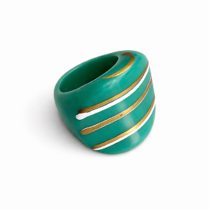 Anel Acrílico Turquesa