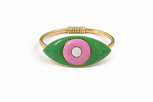 Pulseira Olho Verde e Pink