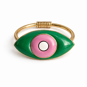 Pulseira Olho Grego Rosa e Verde