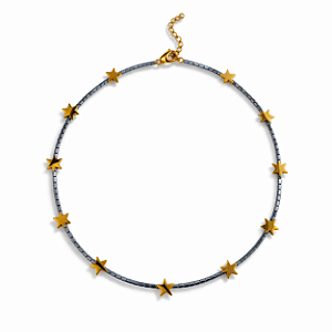 Colar Estrelinhas Hematita