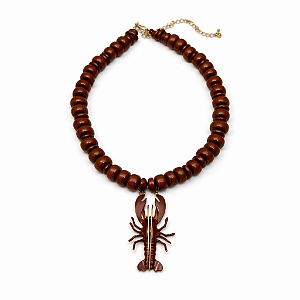 Colar Lagosta Marrom