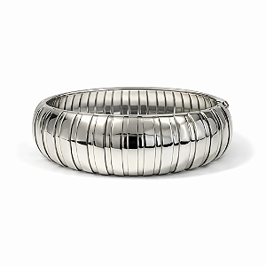 Pulseira Tratorada Ródio Branco