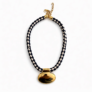 Colar Maxi Preto e Branco