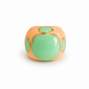 Anel Bolota Laranja e Verde