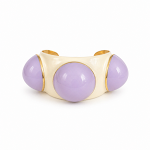Bracelete Bolotas Branco e Lilás