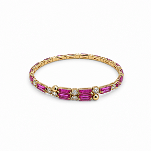 Pulseira Riviera Dourada e Pink