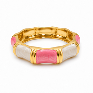 Pulseira Rosa e Branco