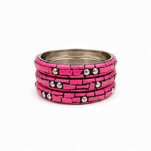 Trio de Pulseiras Indianas Pink