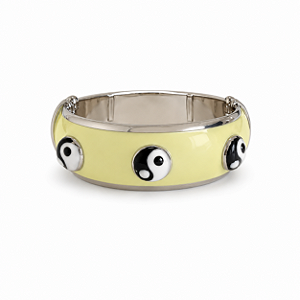 Pulseira Yin Yang Lima Ródio