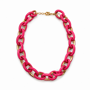 Colar Elos Rosa Chiclete