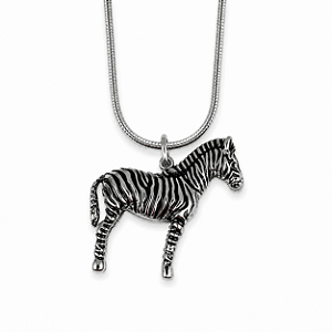Colar Zebra Prata