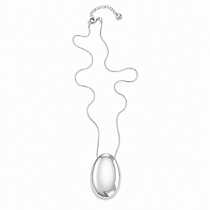 Colar Longo Pingente Oval