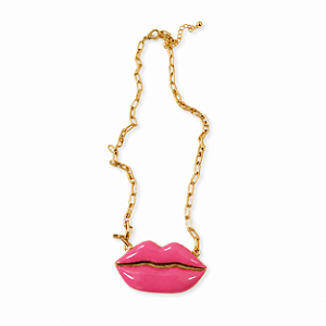 Colar Boca Rosa Chiclete