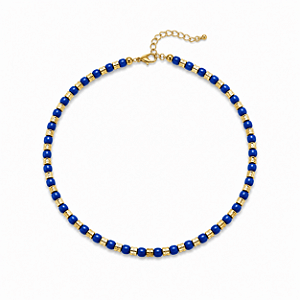 Colar Pedras Naturais Azul Bic
