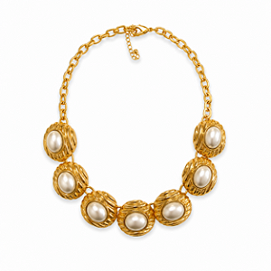 Colar Pérolas Dourado