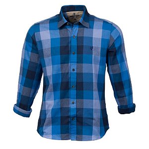 Camisa Masculina Made in Mato Flanela Jinn Azul Claro
