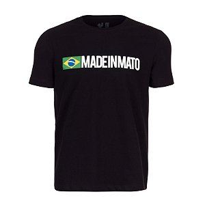 Camiseta Estampada Made in Mato Br Preto