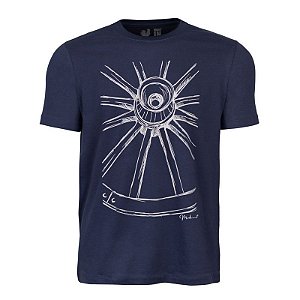 Camiseta Estampada Masculina Azul Marinho Roda de Caroça