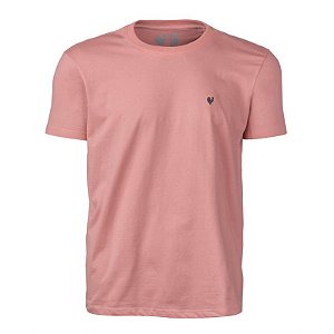 Camiseta Masculina Básica Salmão Made In Mato Gola Careca