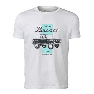 Camiseta Estampada Ford Bronco Branco
