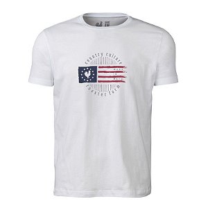 Camiseta Estampada Masculina American Country Culture Branco