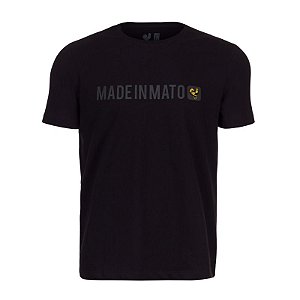 Camiseta Estampada Masculina Made in Mato Galo Golden Preto