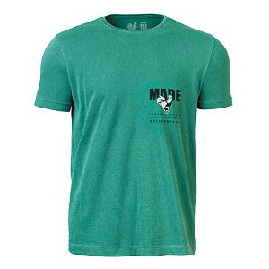 Camiseta Estampada Masculina Stone Verde Água