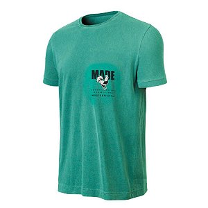 Camiseta Estampada Masculina Stone Verde Água