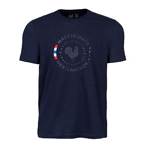Camiseta Estampada Masculina Marinho Westerner Company