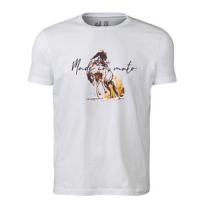 Camiseta Estampada Masculina Made in Mato Rodeio Branco