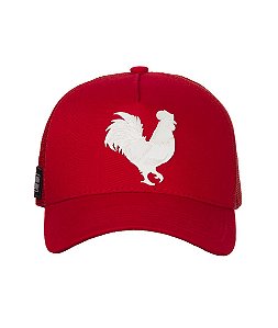 Boné Trucker New Plastisol Vermelho