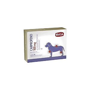 Carprofeno 100mg Anti-inflamatório Cães - Ibasa