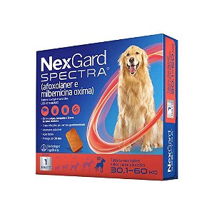 Antipulgas e Carrapatos Nexgard Spectra para Cães 30.1Kg a 60Kg