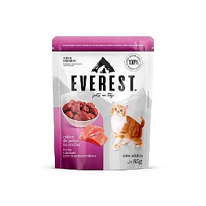 Sachê Gatos Adultos Cubos de Peixe ao Molho 85g - Everest