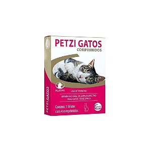 Vermífugo Petzi Gatos 4 Comprimidos - Ceva