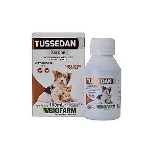 Xarope Tussedan Cães e Gatos 100mL - Biofarm