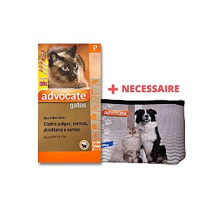 Antipulgas Advocate P/ Gatos Até 4Kg - 3 pipetas + BRINDE! - Elanco