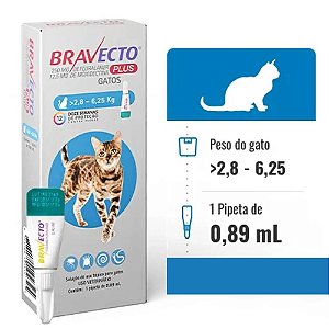 Antipulgas Bravecto Plus Gatos 2,8kg a 6,25kg